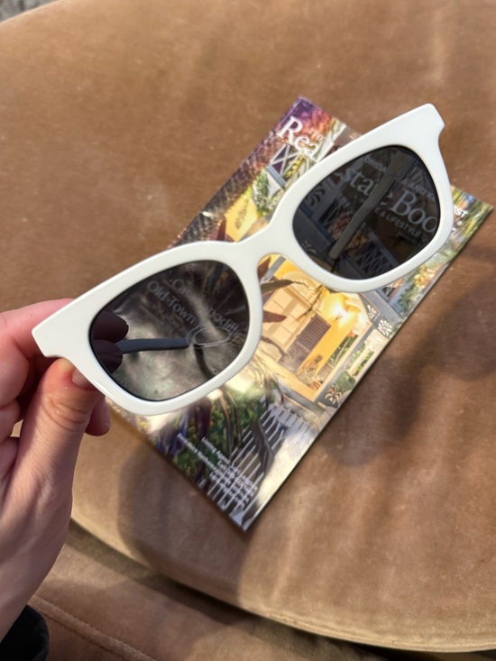 Strata Rider White Acetate Sunglasses | Polarized | Unisex | Like New main image 4
